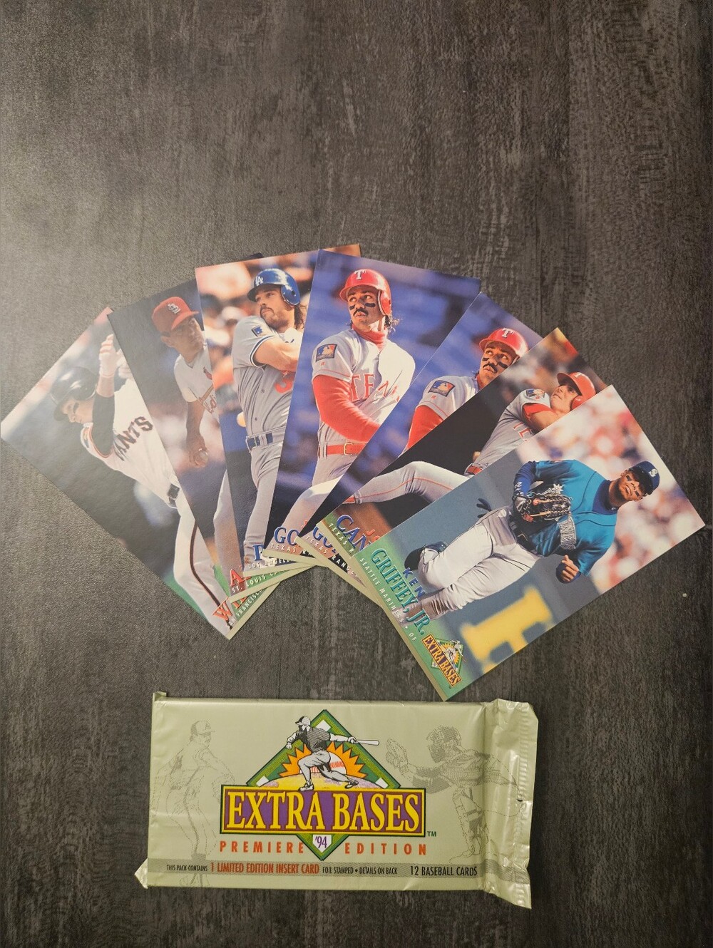 Vintage 1994 Fleer Extra Bases Premiere Edition Baseball Card Lot – Oversized